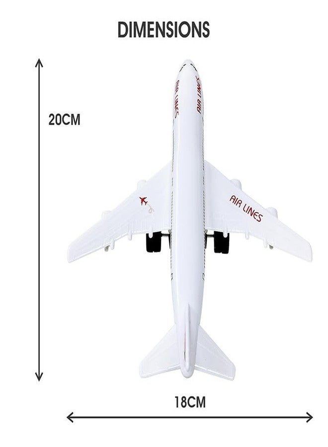طائرة كولين أراي لعبة سحب للخلف للأطفال مع حامل عرض - بدون حواف حادة، أجنحة ثابتة وتصميم واقعي لطائرة إيرباص | يمكن للبالغين استخدامها كزينة للطاولة - 3 - Image 2